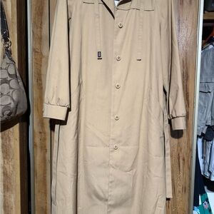 London Fog Tan Trench Coat Classic Design